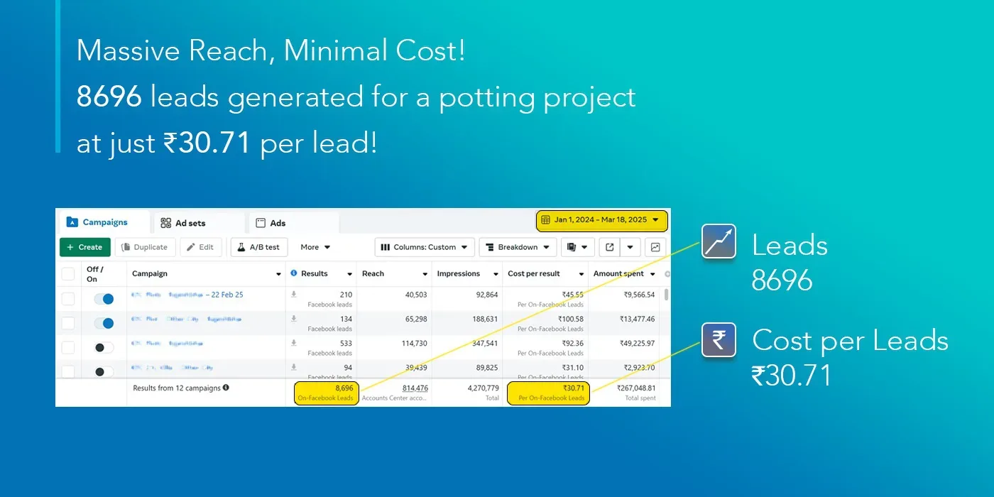 Lead Generated for Plotting Project