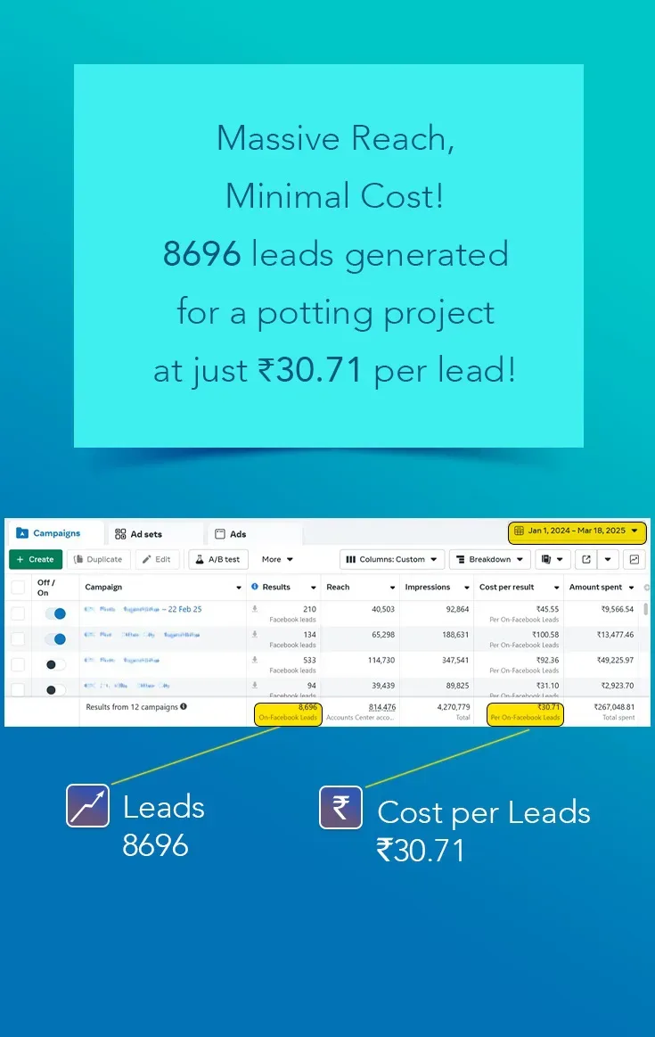 Lead Generated for Plotting Project